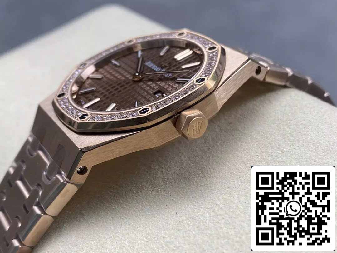 Audemars Piguet 67651 Quartz 33mm 1:1 Best Edition ZF Fabbrica Brown Dial Rose Gold