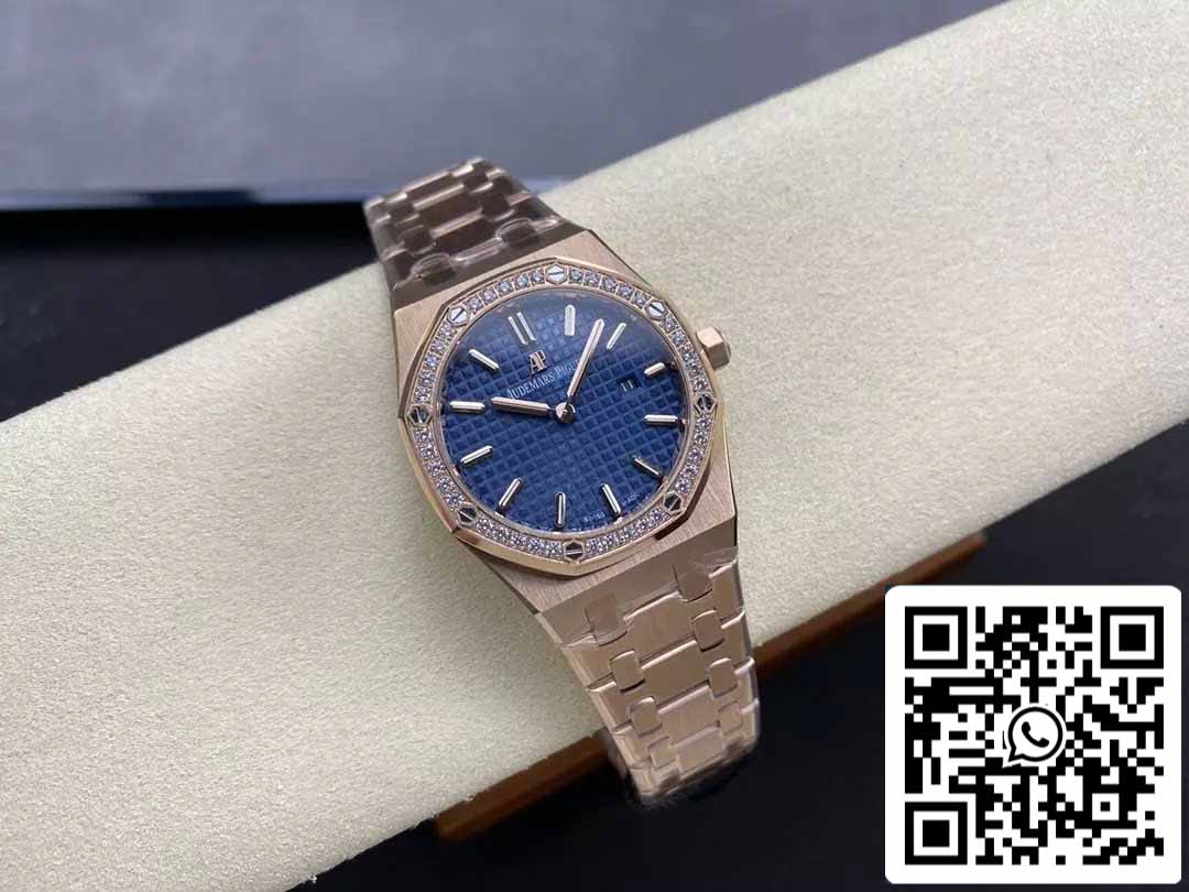Audemars Piguet 67651 Quartz 33mm 1:1 Best Edition ZF Fabbrica Blue Dial Rose Gold