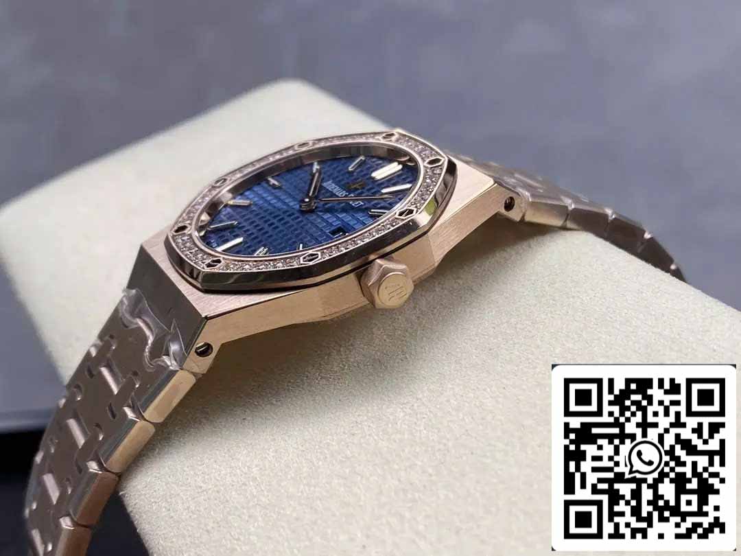 Audemars Piguet 67651 Quartz 33mm 1:1 Best Edition ZF Fabbrica Blue Dial Rose Gold
