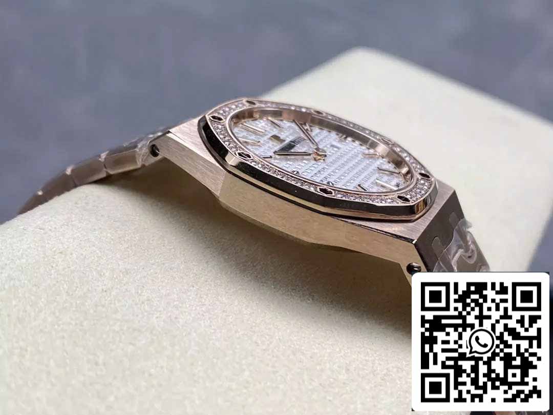 Audemars Piguet 67651 Quartz 33mm 1:1 Best Edition ZF Fabbrica White Dial Rose Gold Diamond