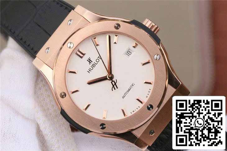 Hublot Classic Fusion 542.OX.2611.LR 1:1 edizione migliore JJ Fabbrica White Dial Rose Gold