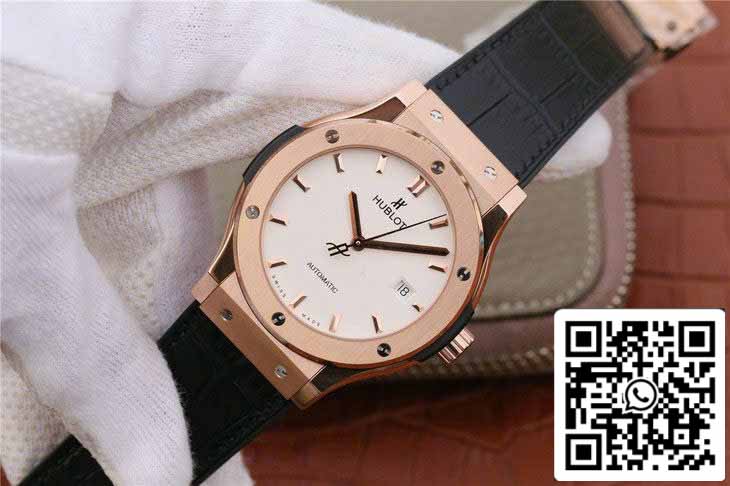 Hublot Classic Fusion 542.OX.2611.LR 1:1 edizione migliore JJ Fabbrica White Dial Rose Gold