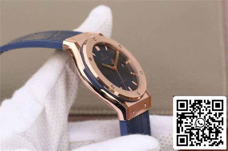 Hublot Classic Fusion 542.OX.7180.LR 1:1 edizione migliore JJ Fabbrica Blue Dial Rose Gold