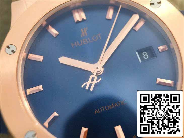 Hublot Classic Fusion 542.OX.7180.LR 1:1 edizione migliore JJ Fabbrica Blue Dial Rose Gold