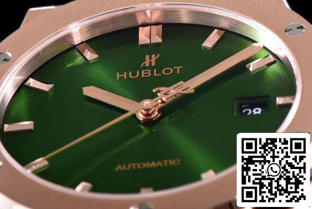 Hublot Classic Fusion 542.OX.8980.LR 1:1 edizione migliore JJ Fabbrica Green Dial Rose Gold