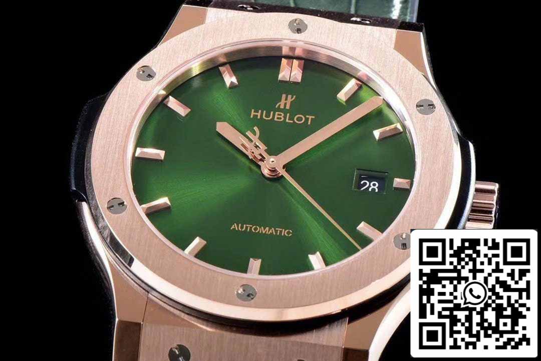 Hublot Classic Fusion 542.OX.8980.LR 1:1 edizione migliore JJ Fabbrica Green Dial Rose Gold