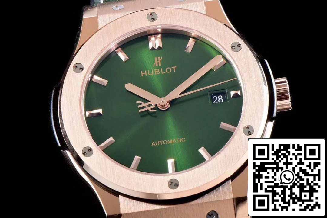 Hublot Classic Fusion 542.OX.8980.LR 1:1 edizione migliore JJ Fabbrica Green Dial Rose Gold