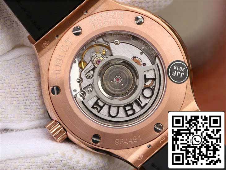 Hublot Classic Fusion 542.OX.1181.LR 1:1 edizione migliore JJ Fabbrica Black Dial Rose Gold