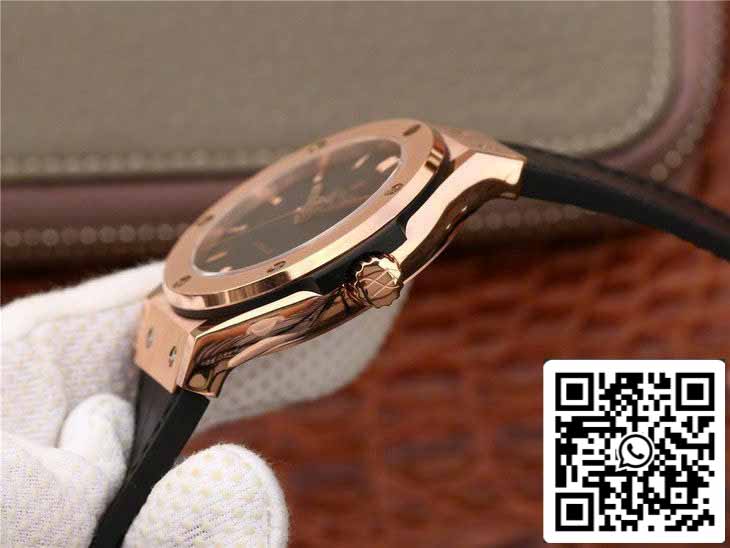 Hublot Classic Fusion 542.OX.1181.LR 1:1 edizione migliore JJ Fabbrica Black Dial Rose Gold