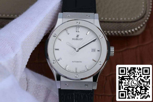 Hublot Classic Fusion 542.NX.2611.LR 1:1 edición mejorada JJ Fabbrica esfera blanca