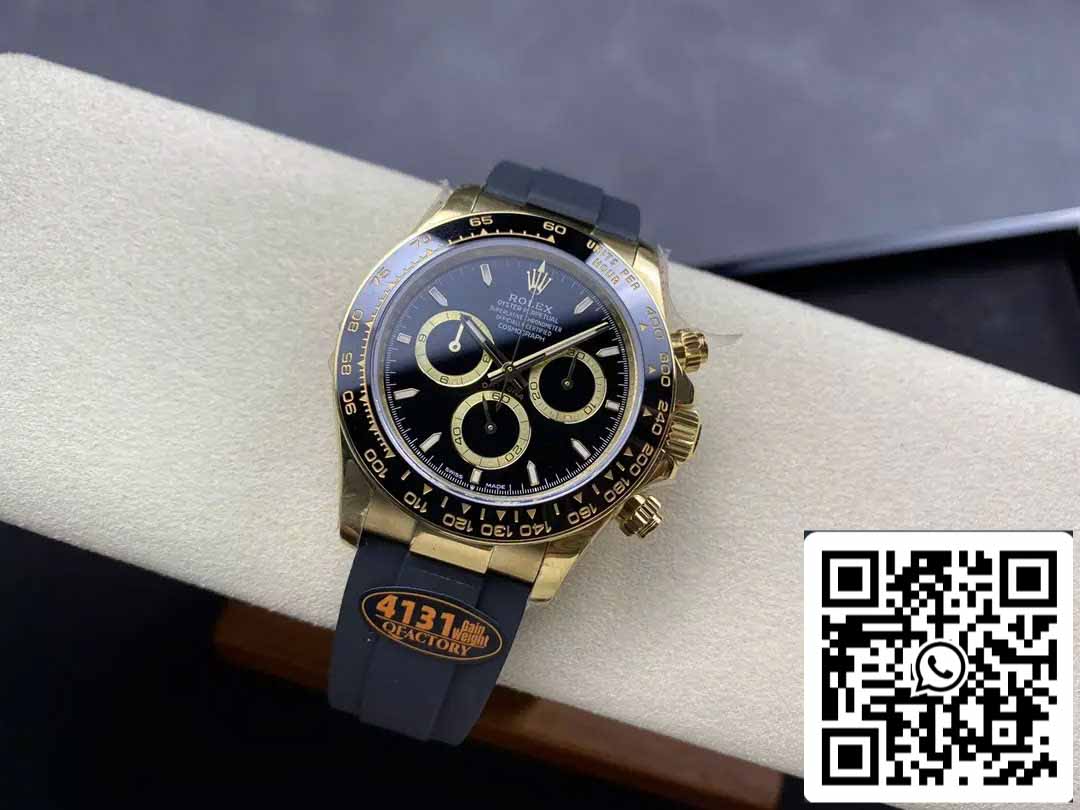 Rolex Cosmograph Daytona m126518 1:1 Best Edition QF Fabbrica 4131 movimento Black dial and Gold