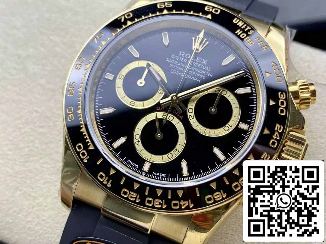 Rolex Cosmograph Daytona m126518 1:1 Best Edition QF Fabbrica 4131 movimento Black dial and Gold