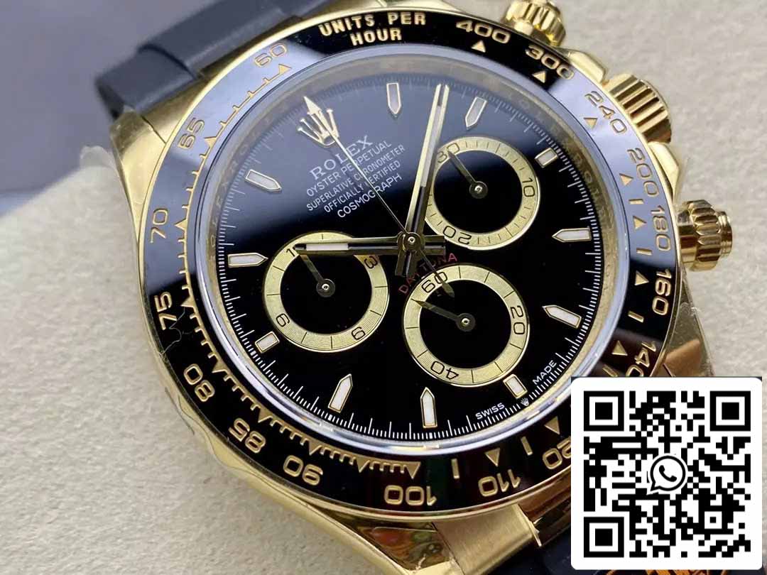 Rolex Cosmograph Daytona m126518 1:1 Best Edition QF Fabbrica 4131 movimento Black dial and Gold