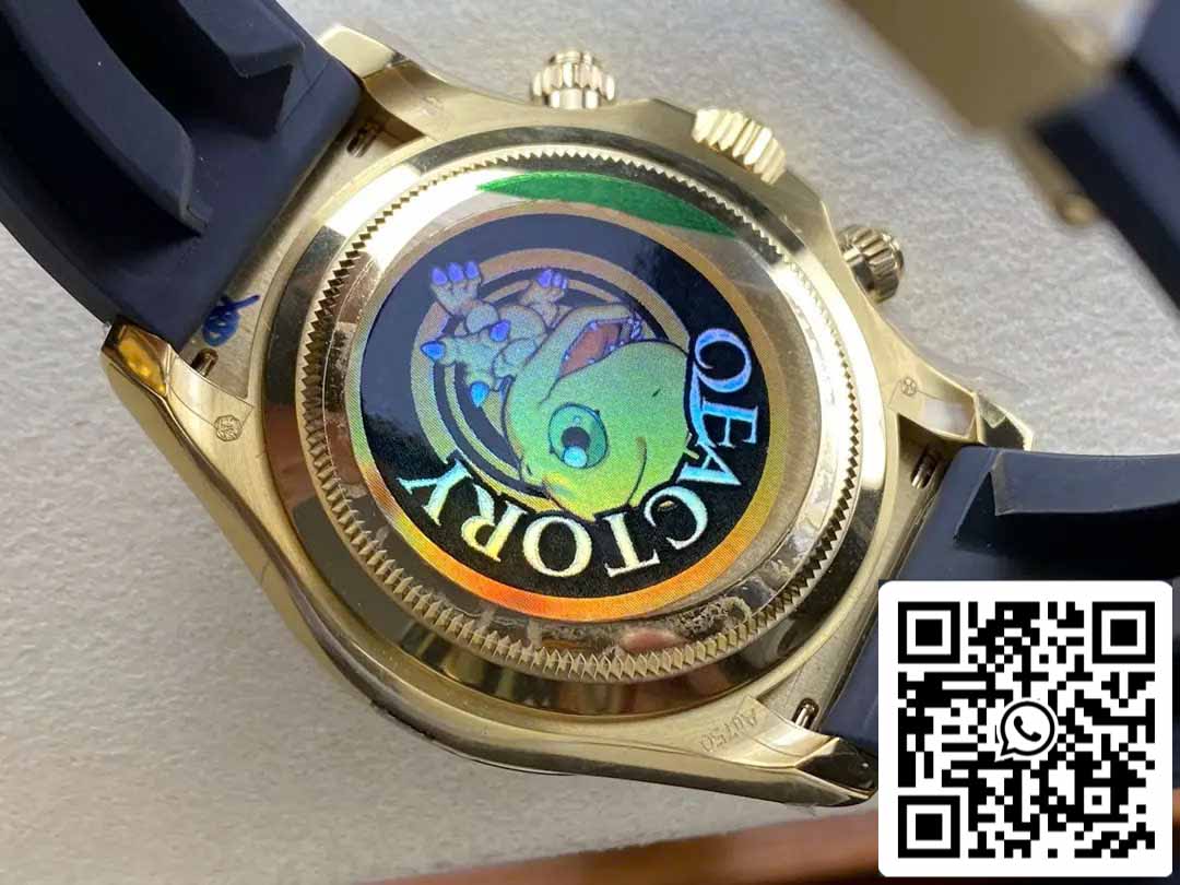 Rolex Cosmograph Daytona m126518 1:1 Best Edition QF Fabbrica 4131 movimento Black Dial and Yellow Gold