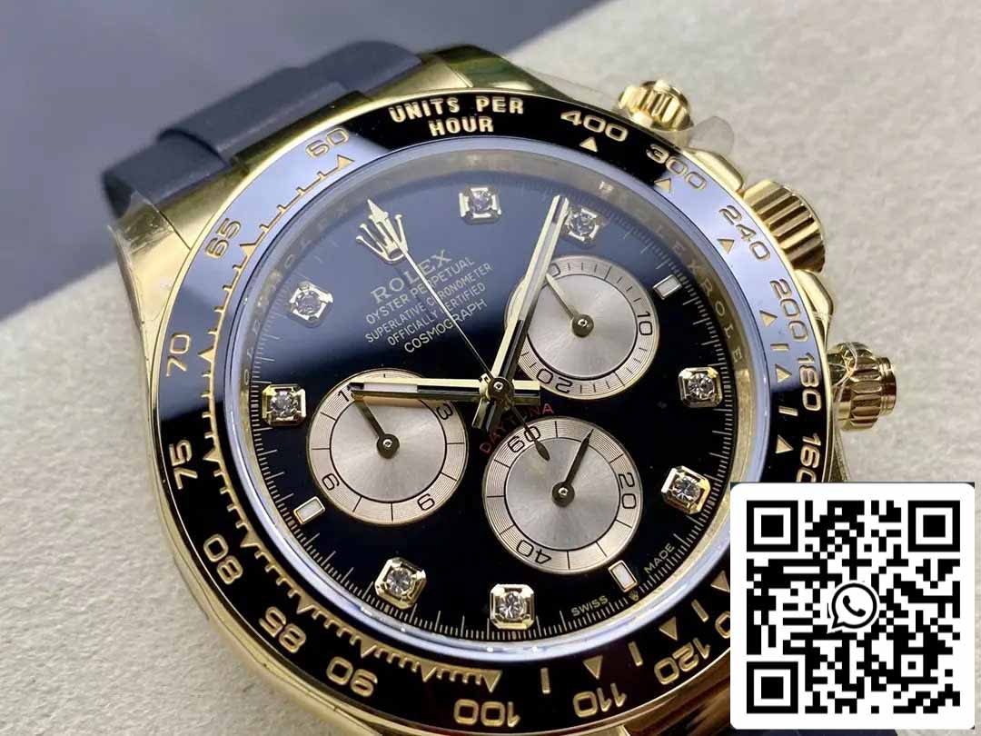 Rolex Cosmograph Daytona m126515 1:1 Best Edition QF Fabbrica 4131 movimento Black Dial and Rose Gold
