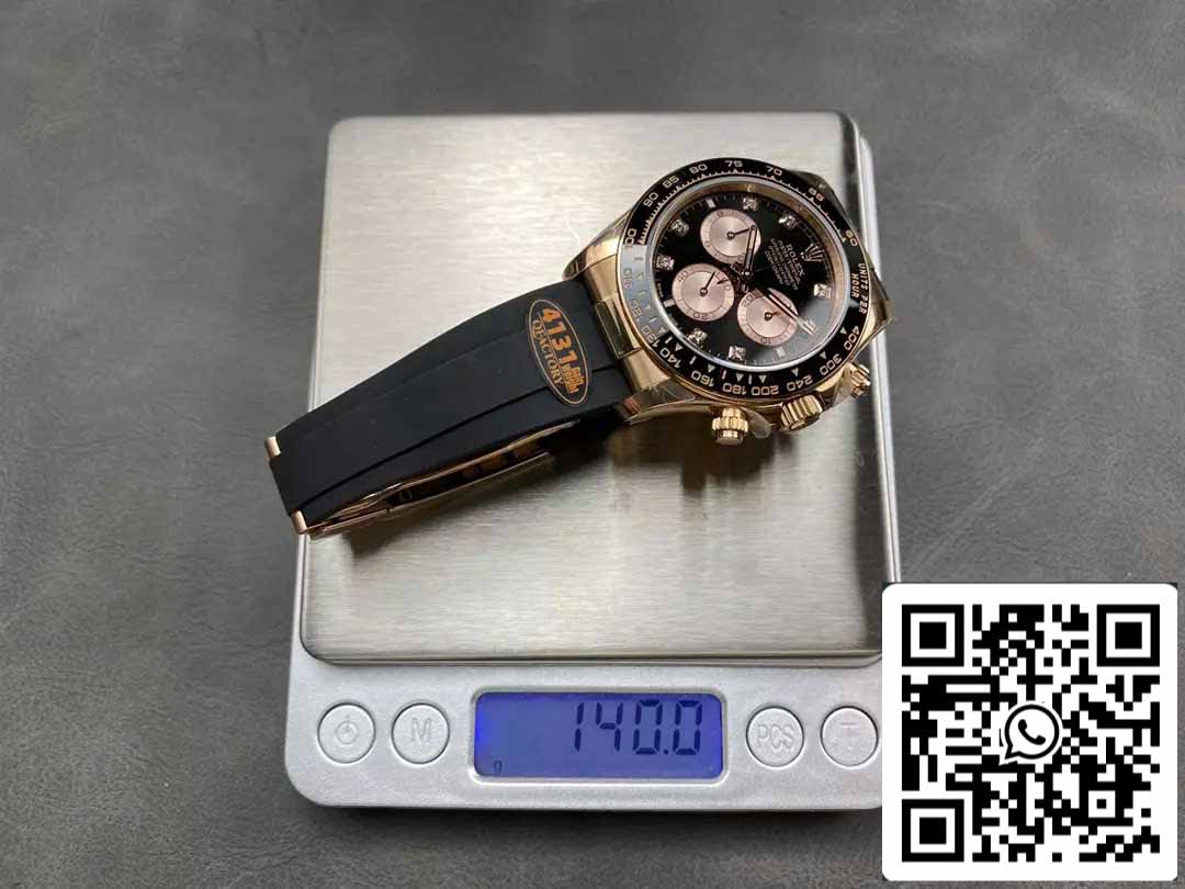 Rolex Cosmograph Daytona m126515LN 1:1 Best Edition QF Fabbrica 4131 movimento Black Dial Rose gold