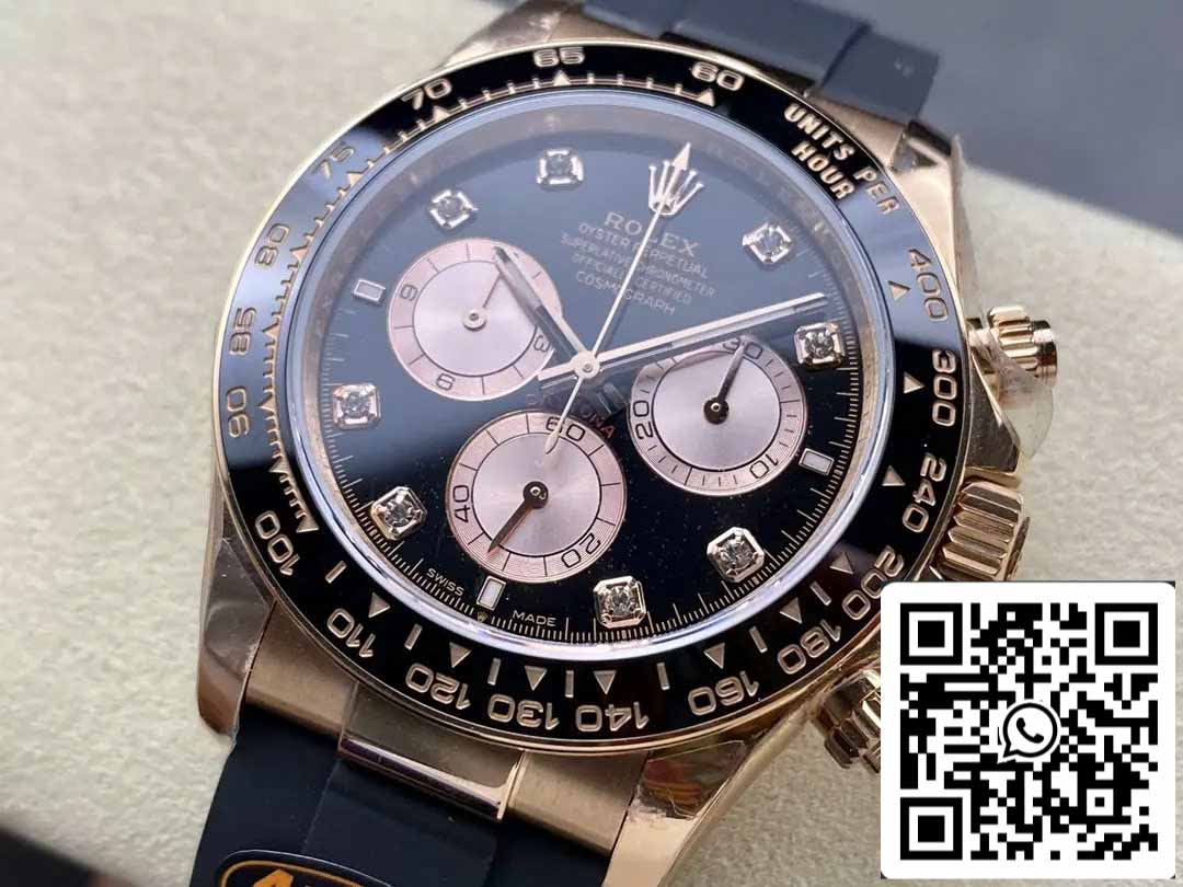 Rolex Cosmograph Daytona m126515LN 1:1 Best Edition QF Fabbrica 4131 movimento Black Dial Rose gold