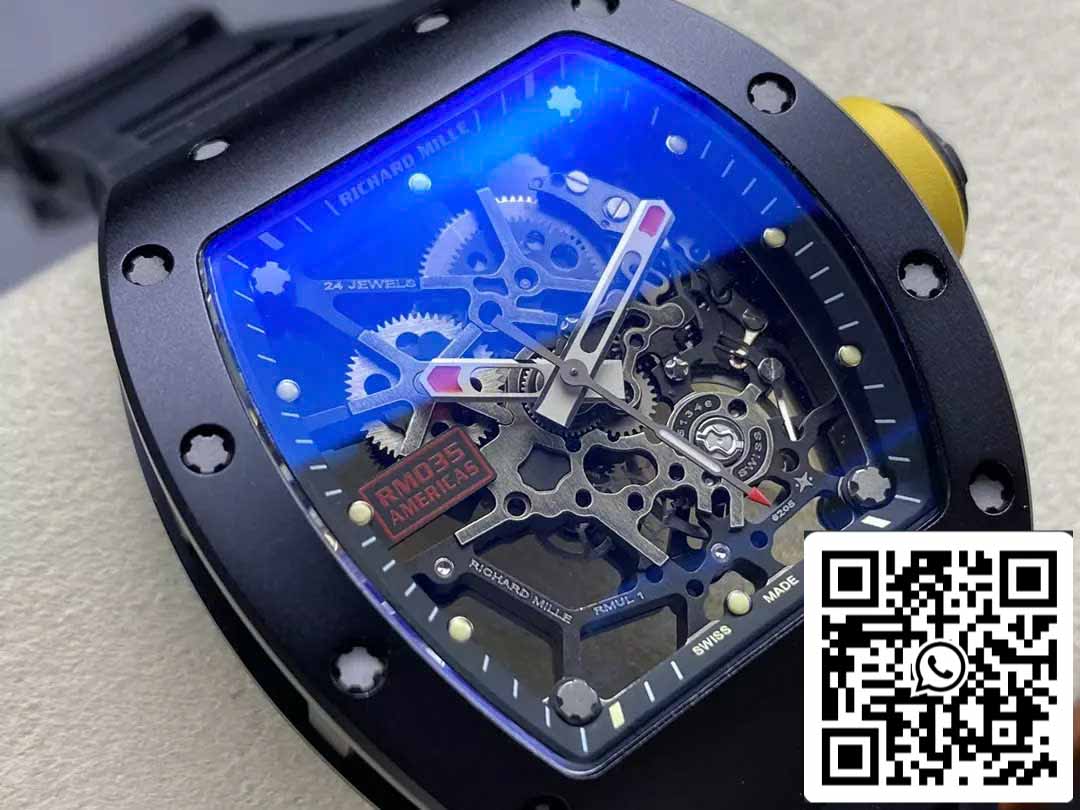 Richard Mille RM035 Rafa Americas Edition 1:1 Best Edition Sonic Fabbrica V3 Cerâmica Preta
