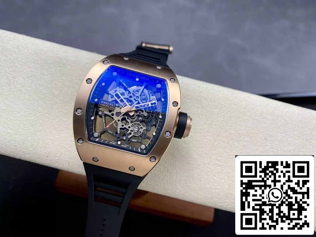 Richard Mille RM035 Toro Americas Edition 1:1 Best Edition Sonic Fabbrica V3 Rose Gold