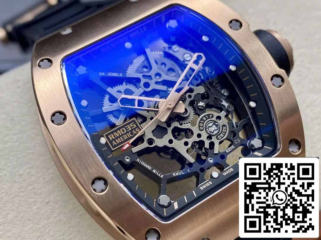 Richard Mille RM035 Toro Americas Edition 1:1 Best Edition Sonic Fabbrica V3 Rose Gold