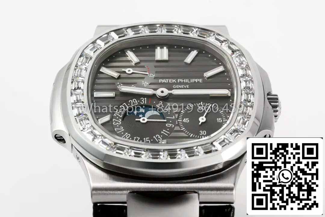 Patek Philippe Nautilus 5712 1:1 Best Clone PPF Fabbrica V3 Newest Version Rhdium Dial