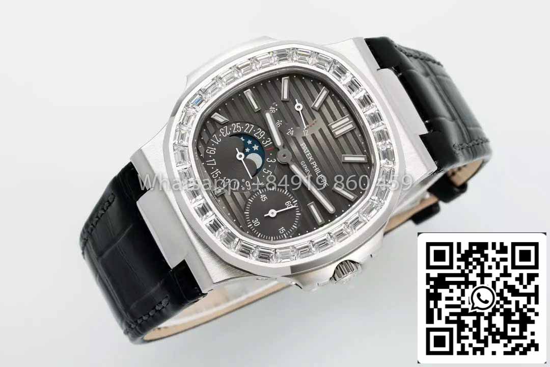 Patek Philippe Nautilus 5712 1:1 Best Clone PPF Fabbrica V3 Newest Version Rhdium Dial