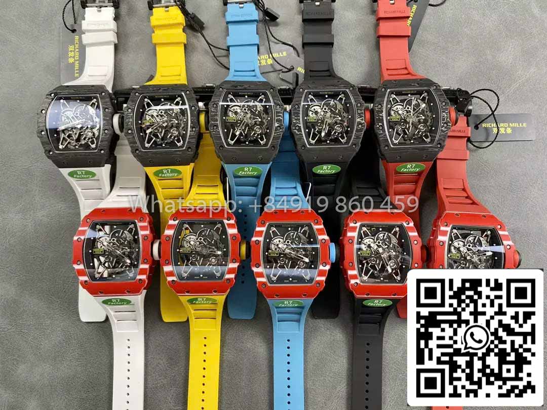 Richard Mille RM035-02 1:1 Best Clone R7 Fabbrica Red Carbon Case Red cinturino