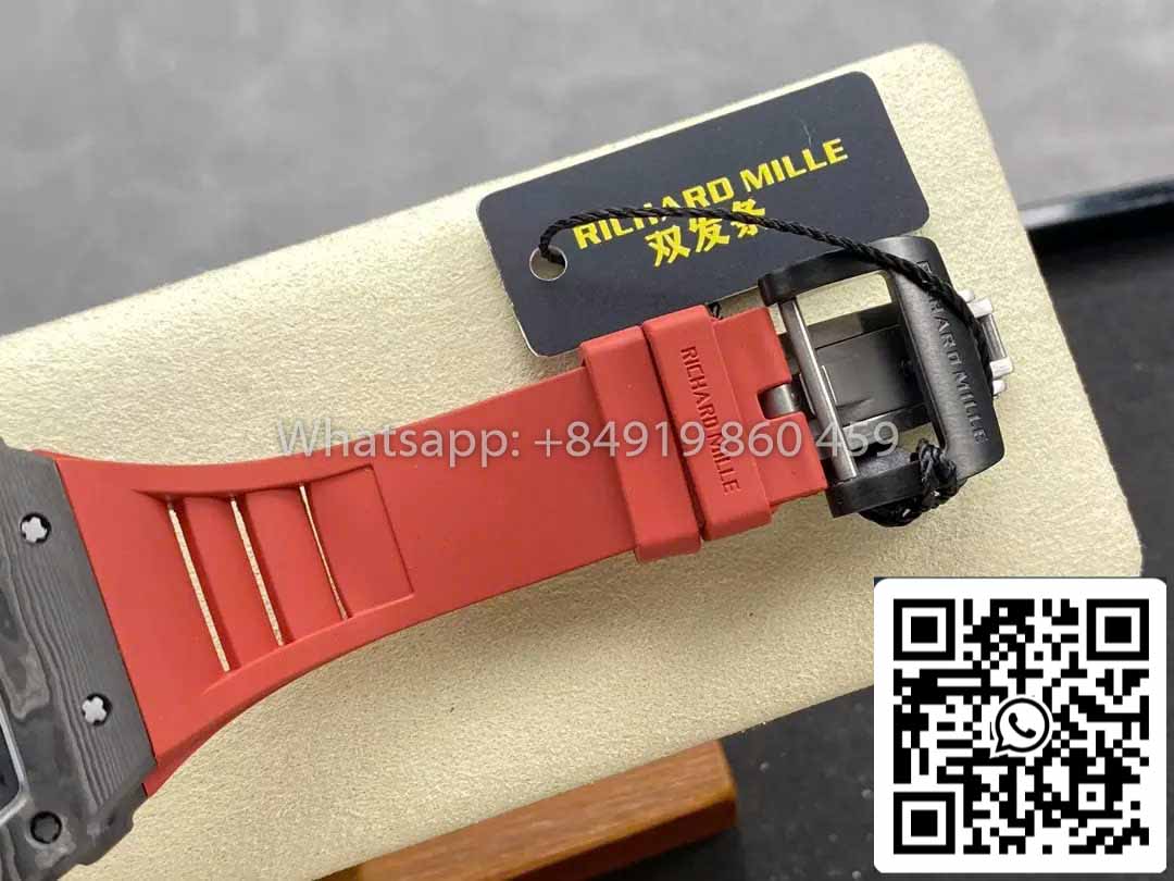 Richard Mille RM035-02 1:1 Best Clone R7 Fabbrica NTPT Carbon Case Red cinturino