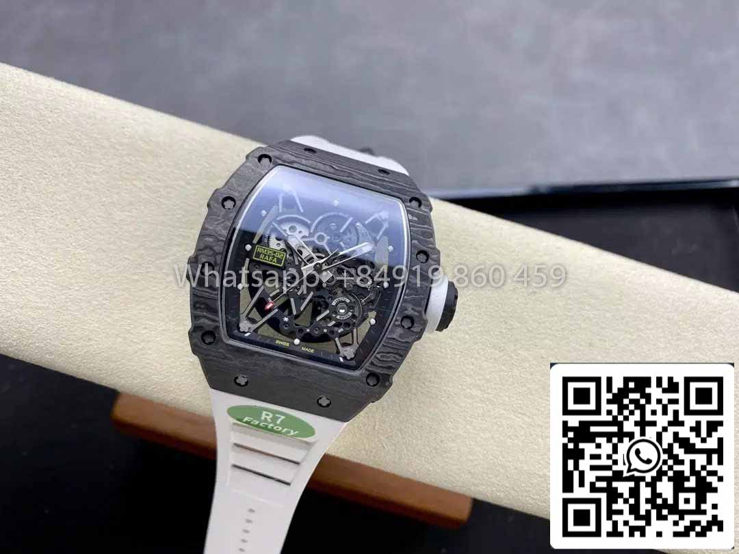 Richard Mille RM035-02 1:1 Best Clone R7 Fabrica NTPT Carbon Case Branco Cinturino