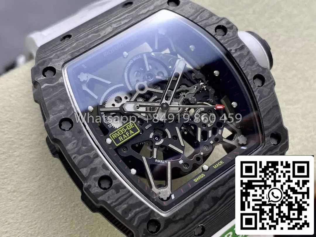Richard Mille RM035-02 1:1 Best Clone R7 Fabrica NTPT Carbon Case Branco Cinturino