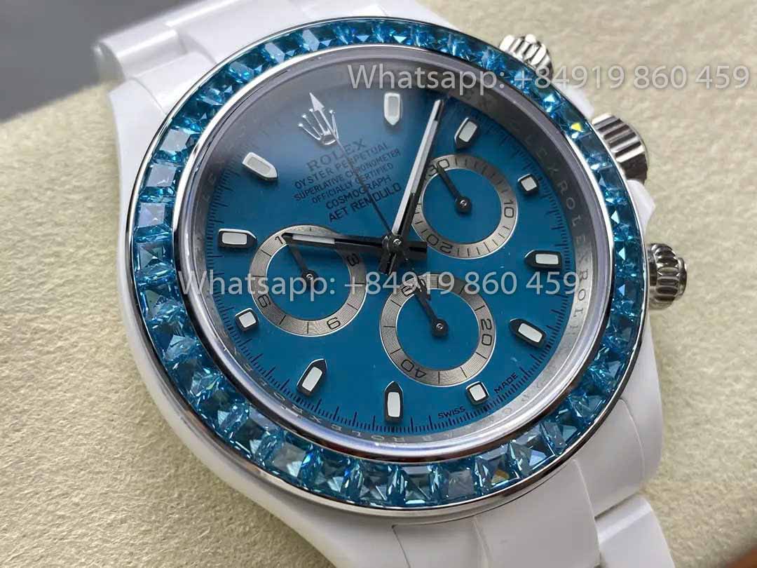 AET REMOULD ceramica Rolex Daytona "Abu Dhabi Blu" lunetta Stone 1:1 Best Clone Edizione