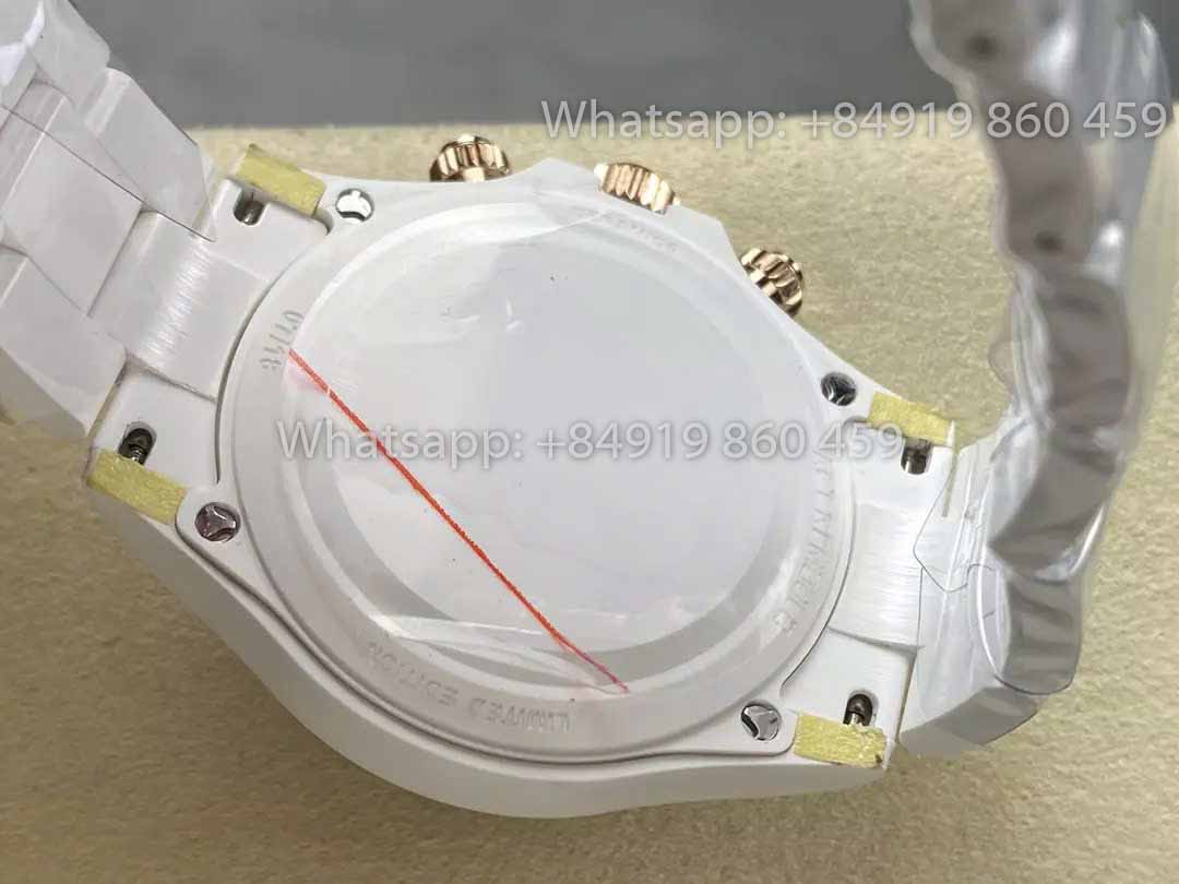 AET REMOULD cerámica Rolex Daytona "ACherry Blossom Pink" lunetta Stone 1:1 Best Clone Edizione