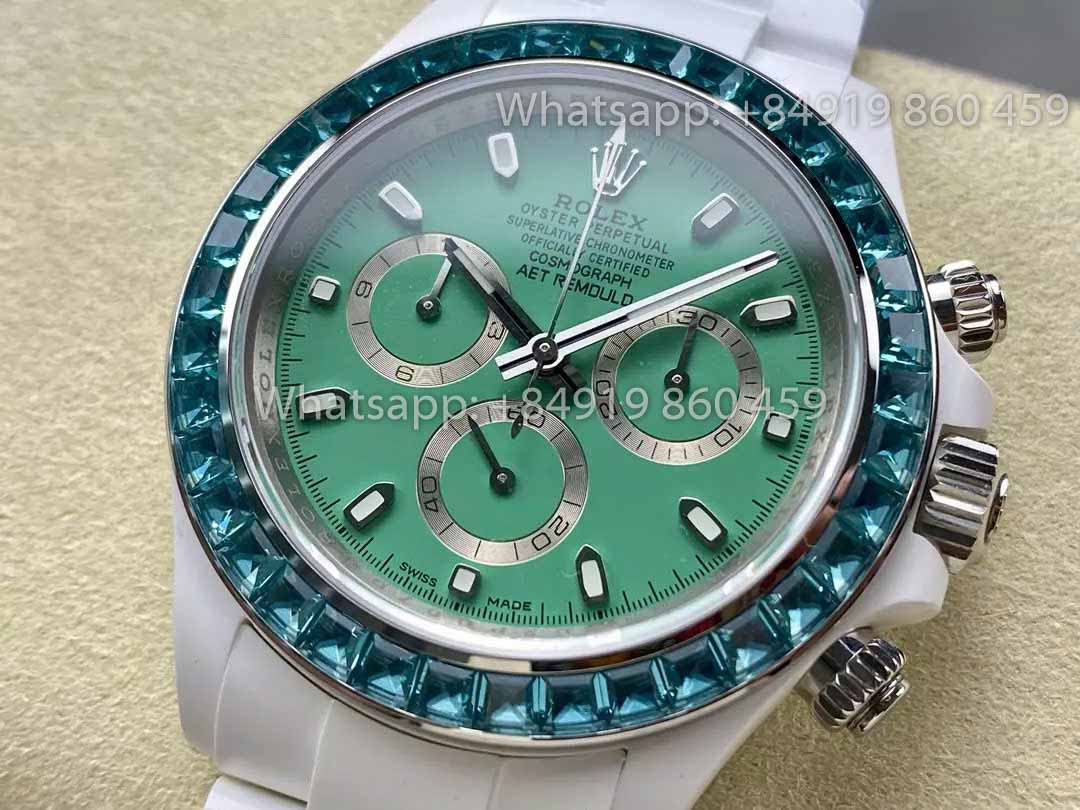 AET REMOULD ceramica Rolex Daytona "Biscay Verde" lunetta Stone 1:1 Best Clone Edizione