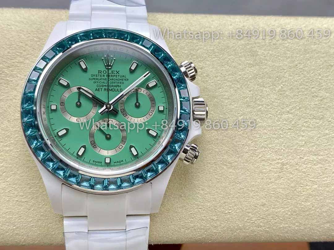 AET REMOULD ceramica Rolex Daytona "Biscay Verde" lunetta Stone 1:1 Best Clone Edizione