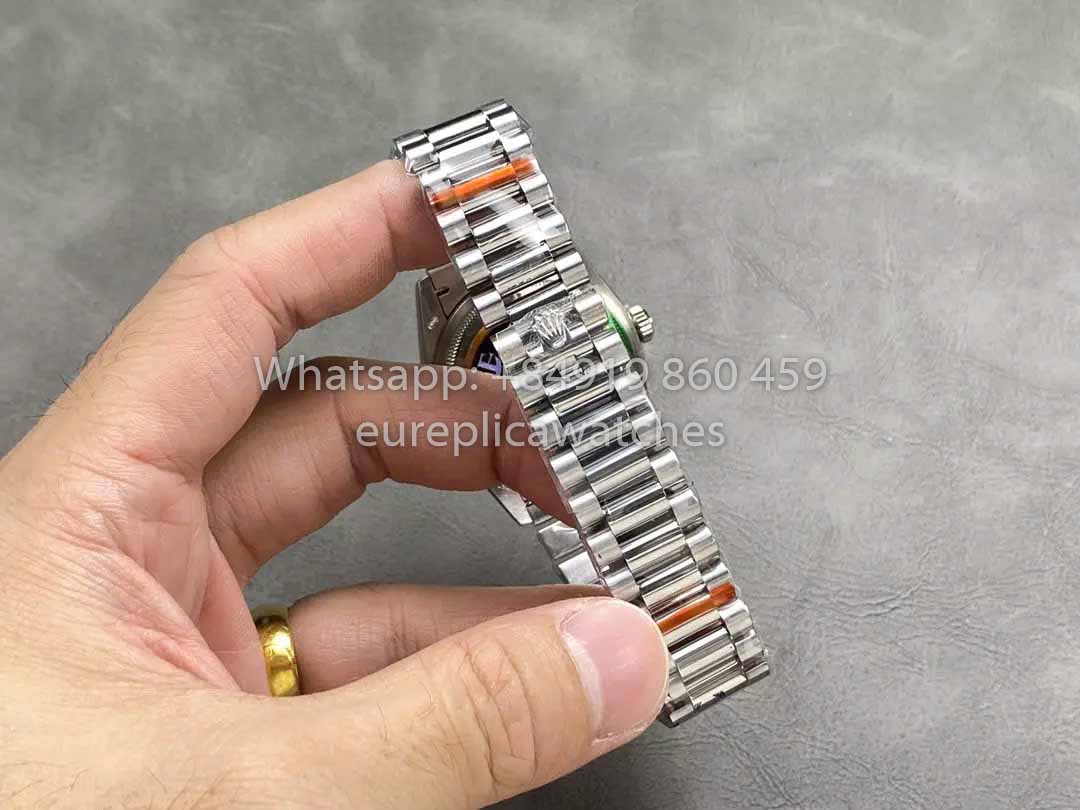 Rolex Day Date 128236 QF Fabbrica 1:1 Best Clone Grey Diamond dial 36mm