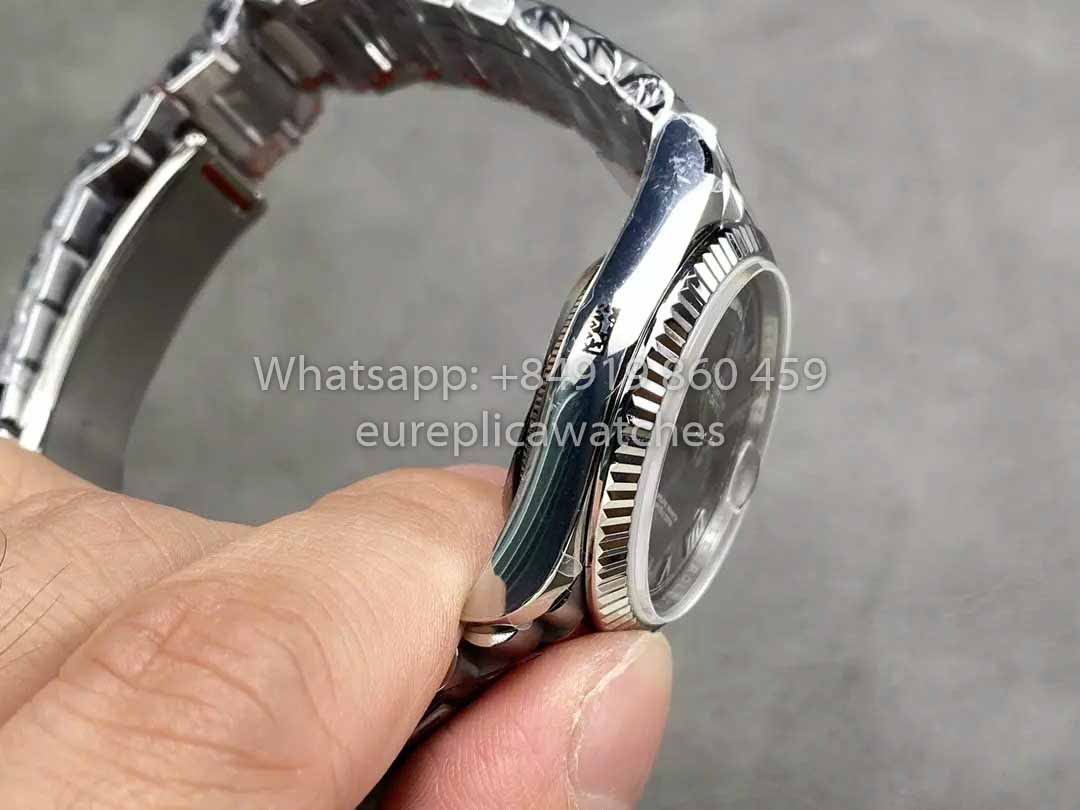 Rolex Day Date 128236 QF Fabbrica 1:1 Best Clone Grey Roman numerals Dial