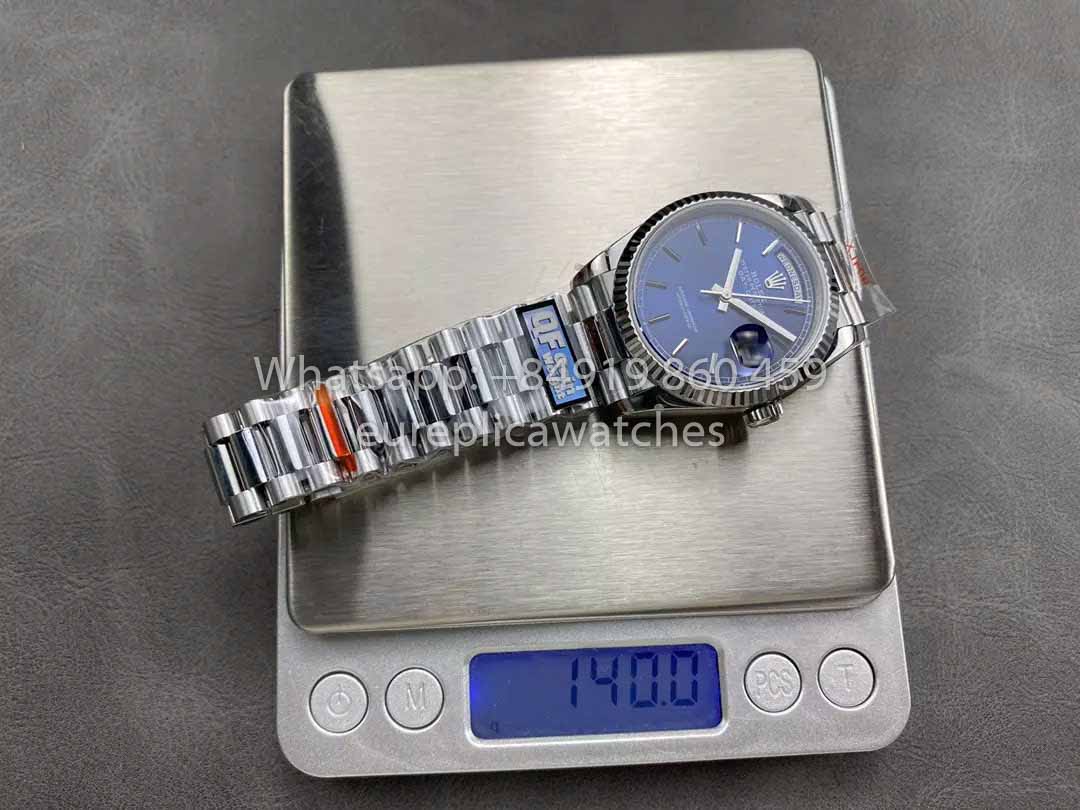 Rolex Day Date M128239 QF Fabbrica 1:1 Best Clone Blue Index Dial
