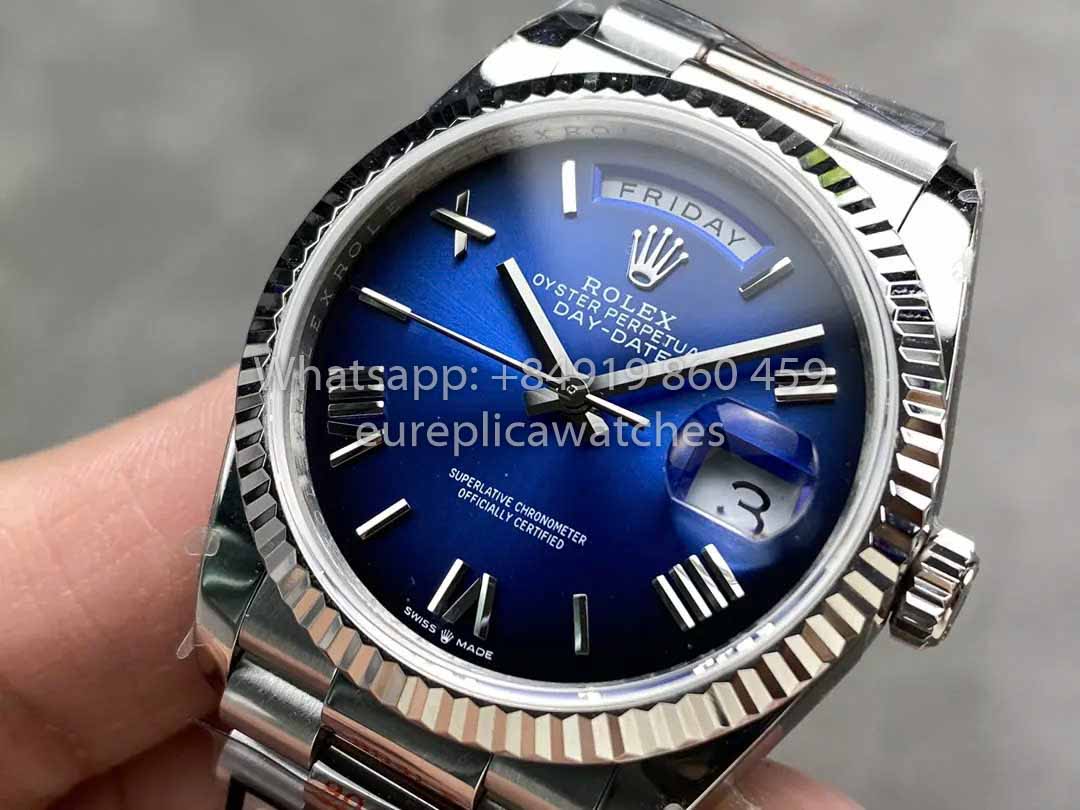 Rolex Day Date M128239 QF Fabbrica 1:1 Best Clone Blue Ombré Dial