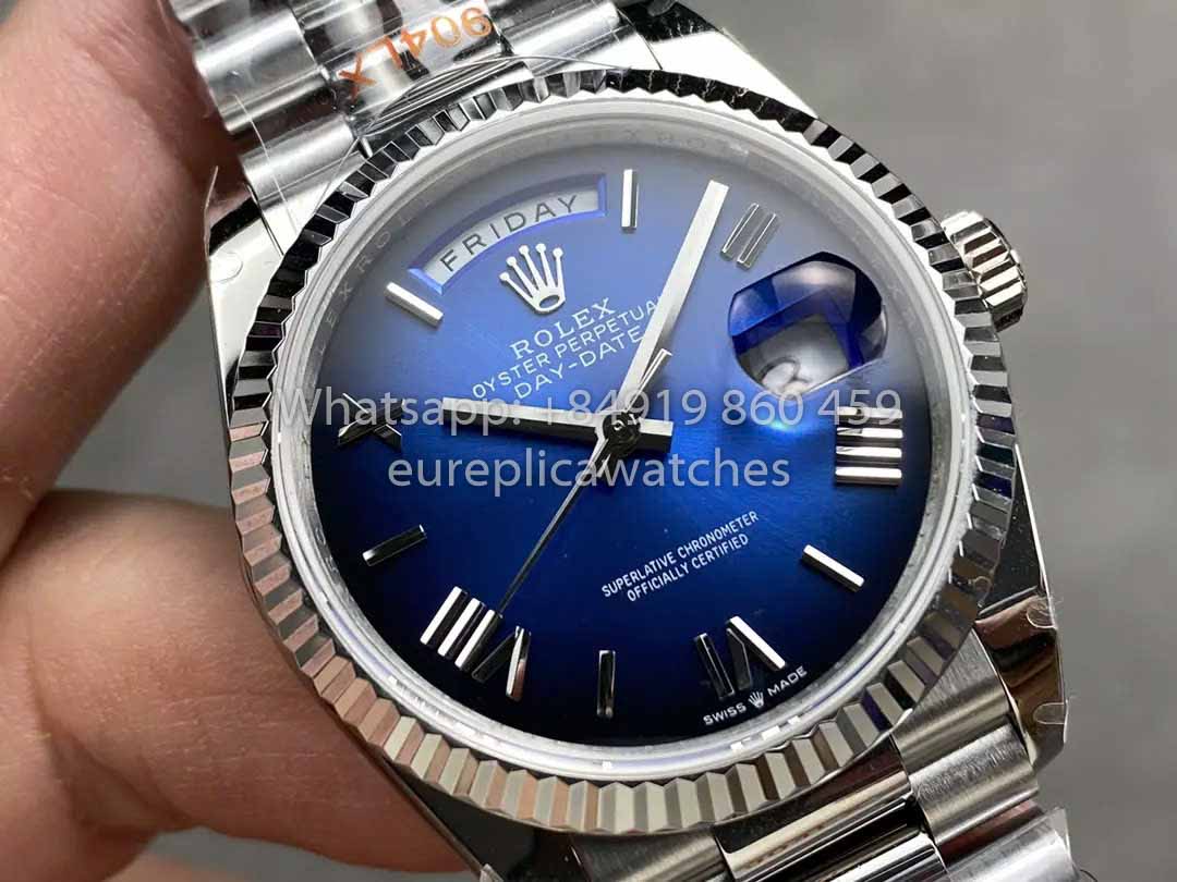 Rolex Day Date M128239 QF Fabbrica 1:1 Best Clone Blue Ombré Dial