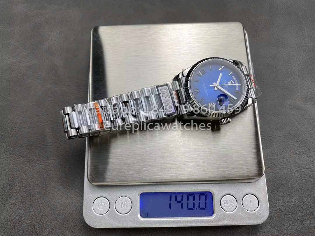 Rolex Day Date M128239 QF Fabbrica 1:1 Best Clone Blue Ombré Dial