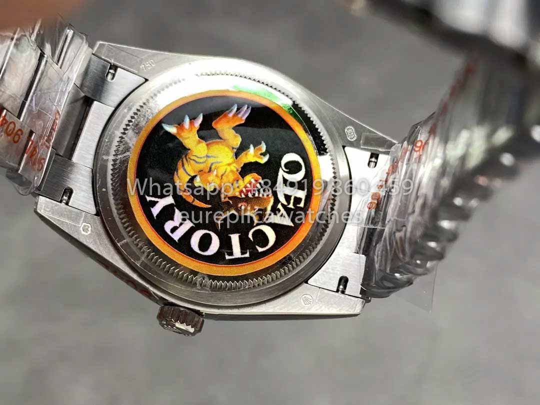 Rolex Day Date M128236 QF Fabrica 1:1 Melhor Clone Mostrador de Índice Cinza