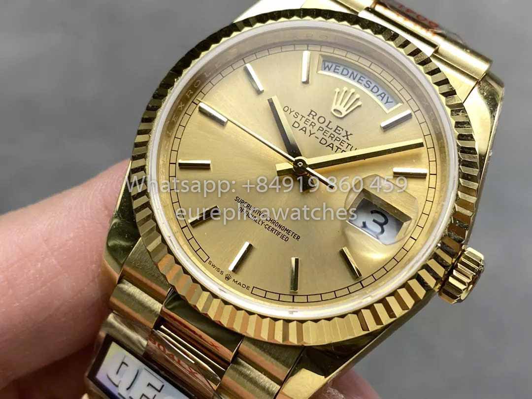 Rolex Day Date M128238-0045 - 128238-0045 Index Dial QF Fabbrica 1:1 Best Clone 36mm
