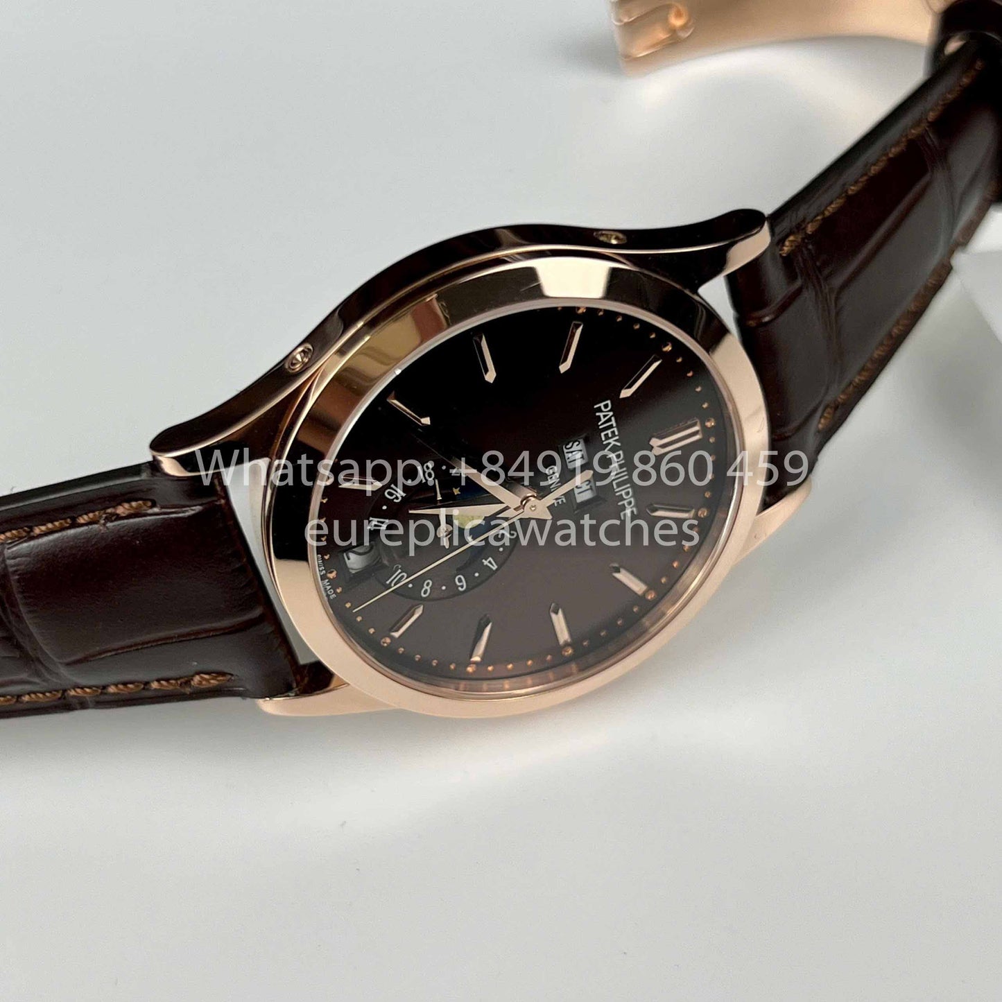 Patek Philippe Calendario Anual 38,5 mm Oro Rosa 5396R 1:1 Mejor Clon Personalizado Oro Rosa 18k