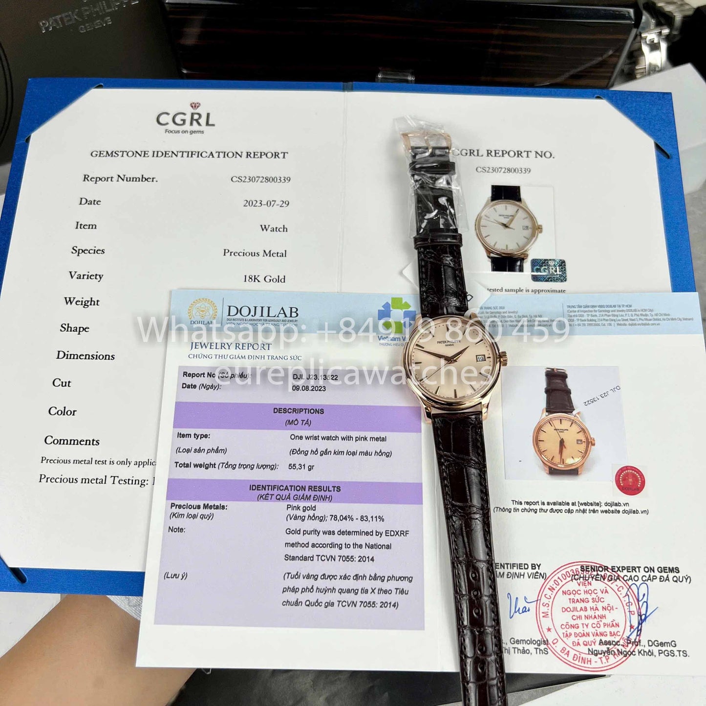 Patek Philippe Calatrava 5227J-001 coated 18k Rosa Oro 1:1 Best Clone 3K Fabbrica