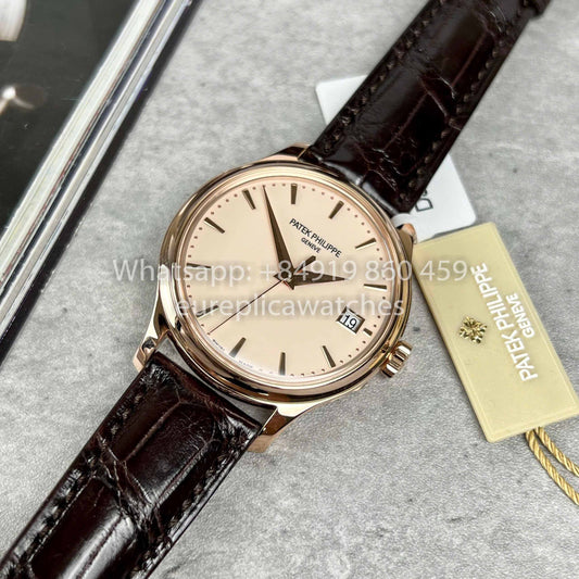 Patek Philippe Calatrava 5227J-001 revestido 18k Rosa Oro 1:1 Melhor Clone 3K Fabrica