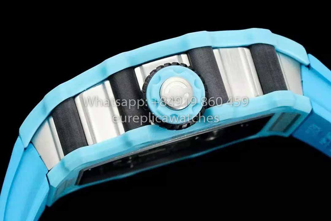 Richard Mille RM21-01 Blue Tiffany Tourbillon Watch 1:1 best Clone RM Fabbrica