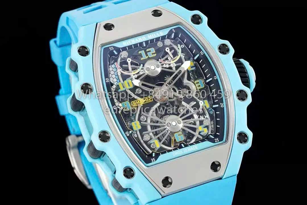 Richard Mille RM21-01 Blue Tiffany Tourbillon Watch 1:1 best Clone RM Fabbrica