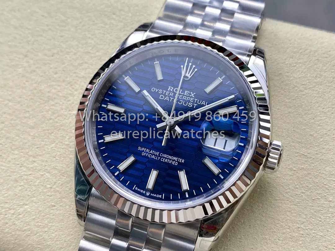 Rolex Datejust 36 M126234-0049 quadrante blu 1:1 Best Clone VS Fabbrica acciaio 904L