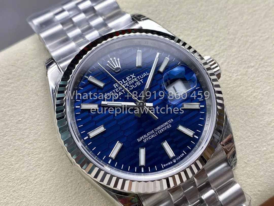 Rolex Datejust 36 M126234-0049 quadrante blu 1:1 Best Clone VS Fabbrica acciaio 904L