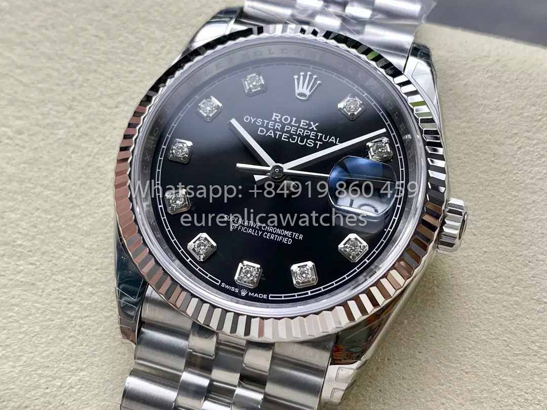 Rolex Datejust 36 126234 Nero Diamond quadrante 1:1 Best Clone VS Fabbrica